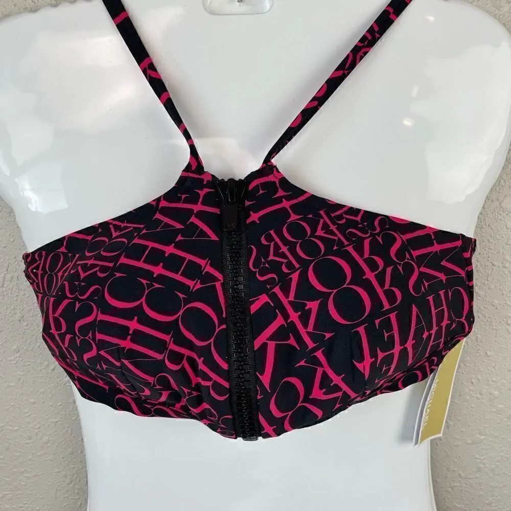 NWT MICHAEL Michael Kors Matching Bikini Top and Bottoms Size M